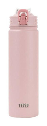 Tyeso Active Color Paslanmaz Çelik 750 ml Pipetli Outdoor Matara Termos Pembe