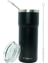 Achimenes Travel Paslanmaz Çelik 590 ml Pipetli Outdoor Matara Termos Siyah