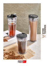 Star Termos Paslanmaz Çelik 450 ml Outdoor Bardak Termos Şeffaf