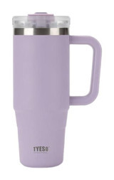 Tyeso QQ Paslanmaz Çelik 900 ml Pipetli Outdoor Matara Termos Mor