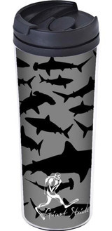Giant Stride Shark Plastik 550 ml Outdoor Matara Termos Gri