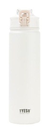 Tyeso Active Color Paslanmaz Çelik 750 ml Pipetli Outdoor Matara Termos Beyaz