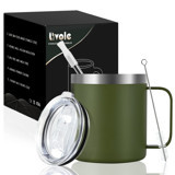 Livole Paslanmaz Çelik 600 ml Pipetli Outdoor Bardak Termos Mavi