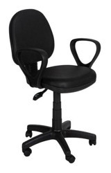 Büro Trend Trend Ekosekreter Kolçaklı Dönerli Siyah Çalışma Sandalyesi