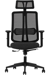 Obc Ofis Büro Concept Spectra Başlıklı Kolçaklı Dönerli Siyah Çalışma Sandalyesi