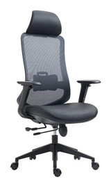 Adore Mobilya VLT-390-FS-1 Başlıklı Kolçaklı Dönerli Siyah Çalışma Sandalyesi