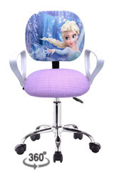 Depolife Karlar Ülkesi Frozen Kolçaklı Dönerli Lila Çalışma Sandalyesi