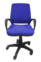 Porziyon Comfy Kolçaklı Dönerli Mavi Çalışma Sandalyesi