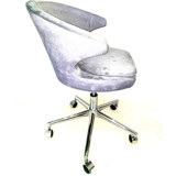 Poly Chair Kolçaklı Dönerli Gümüş Çalışma Sandalyesi