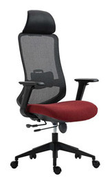 Adore Mobilya VLT-390-FK-1 Başlıklı Kolçaklı Dönerli Kırmızı Çalışma Sandalyesi