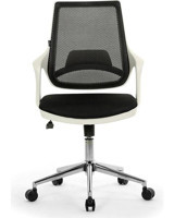 Ofis Büro Concept Kolçaklı Dönerli Beyaz-Siyah Çalışma Sandalyesi