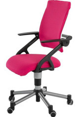 Creo Mobili Vega Plus Kolçaklı Dönerli Pembe Çalışma Sandalyesi