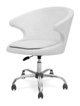 Neodesign Demre Kolçaklı Dönerli Beyaz Çalışma Sandalyesi
