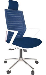 Gizmo FK1300 Başlıklı Kolçaklı Dönerli Mavi Çalışma Sandalyesi