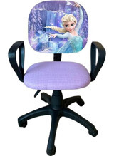 Depolife Frozen Elsa Kolçaklı Dönerli Mavi Çalışma Sandalyesi