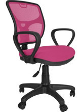 Gizmo FK1100 Kolçaklı Dönerli Pembe Çalışma Sandalyesi