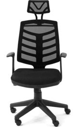 Obc Ofis Büro Concept Piramit Başlıklı Kolçaklı Dönerli Siyah Çalışma Sandalyesi