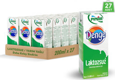 Pınar Denge Laktozsuz Pastörize Süt 27x200 ml