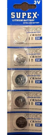 Supex CR1616 3 V Lityum Düğme Pil 5'li