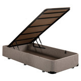 Niron 100x200 cm Başlıksız Sandıklı Tek Kişilik Baza Seti Bej