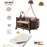 Holmer Coolstyle 15 kg Kapasiteli Ayarlanabilir Katlanabilir 70x110 cm Anne Yanı Park Yatak Bej