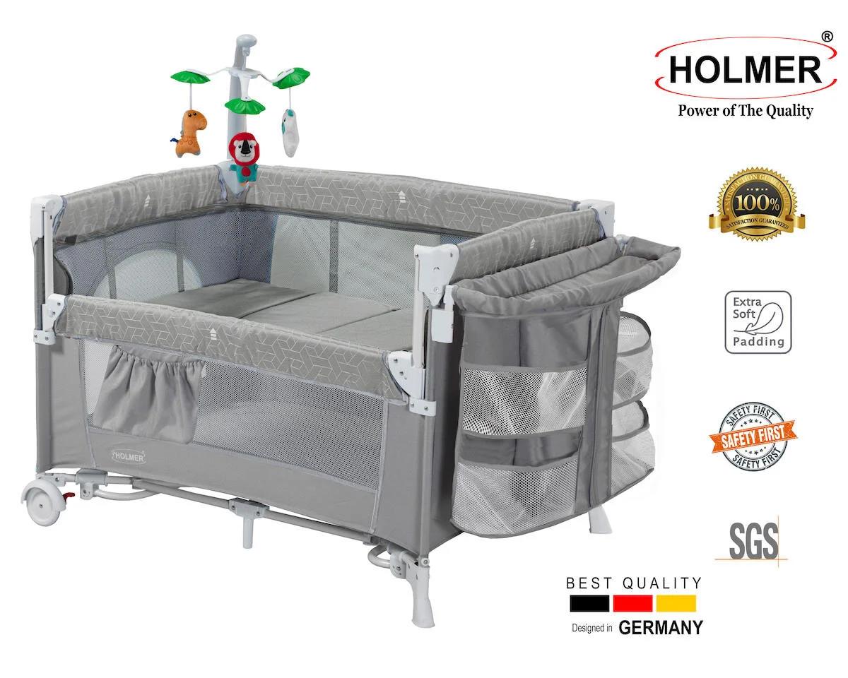 Holmer Kapasiteli Ayarlanabilir Katlanabilir 70x110 cm Anne Yanı Park Yatak