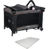 Babydoor Mia Comfort Alüminyum 15 kg Kapasiteli Ayarlanabilir Katlanabilir 70x110 cm Anne Yanı Park Yatak Antrasit