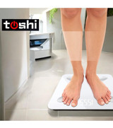 Toshi Yağ Ölçen Vücut Analizi Yapan Bluetoothlu Şarjlı Cam Dijital Akıllı Tartı
