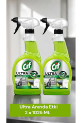 Cif Ultra Anında Sıvı Mutfak ve Banyo Temizleyici 2x1.025 lt