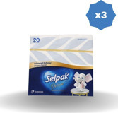 Selpak Deluxe Desenli Kağıt Peçete 3x20'li