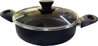 Mehtap Petek Desenli Teflon 24 cm Basık Tencere