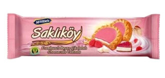 Ülker Saklıköy Beyaz Çikolatalı-Frambuazlı Bisküvi 4x100 gr