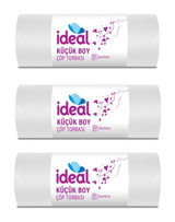 Koroplast İdeal Kokulu Şeffaf Küçük Boy 36x44 cm Çöp Poşeti 3x30 Adet