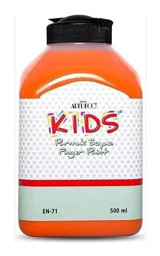 Artdeco Kids Yıkanabilir 500 ml Tekli Turuncu Parmak Boyası