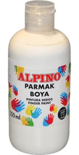 Alpino DD-030069 Yıkanabilir 250 ml Tekli Beyaz Parmak Boyası