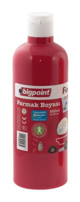 Bigpoint BP749-54 Yıkanabilir 500 ml Tekli Kırmızı Parmak Boyası