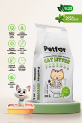 Petfor Natural Topaklanan İnce Taneli Kedi Kumu 20 lt