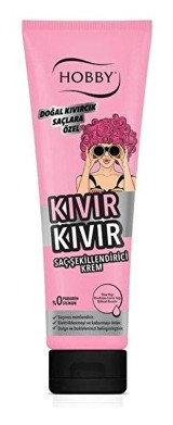 Hobby Kıvır Kıvır Hindistan Cevizi Yağı - Shea Yağı Silikonsuz Sülfatsız Şekillendirici Keratinli Boyalı Dalgalı - Kıvırcık Saçlar İçin Durulanmayan Kadın Saç Kremi 150 ml