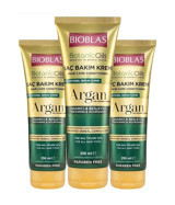 Bioblas Argan Yağlı Silikonsuz Sülfatsız Onarıcı - Besleyici Boyalı Tüm Saçlar İçin Kadın Saç Kremi 3 x 250 ml