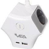 Vea VE-G903YC 3'lü Soket 1.5 metre 2'li USB Kablolu Çiftli Akım Korumalı Priz