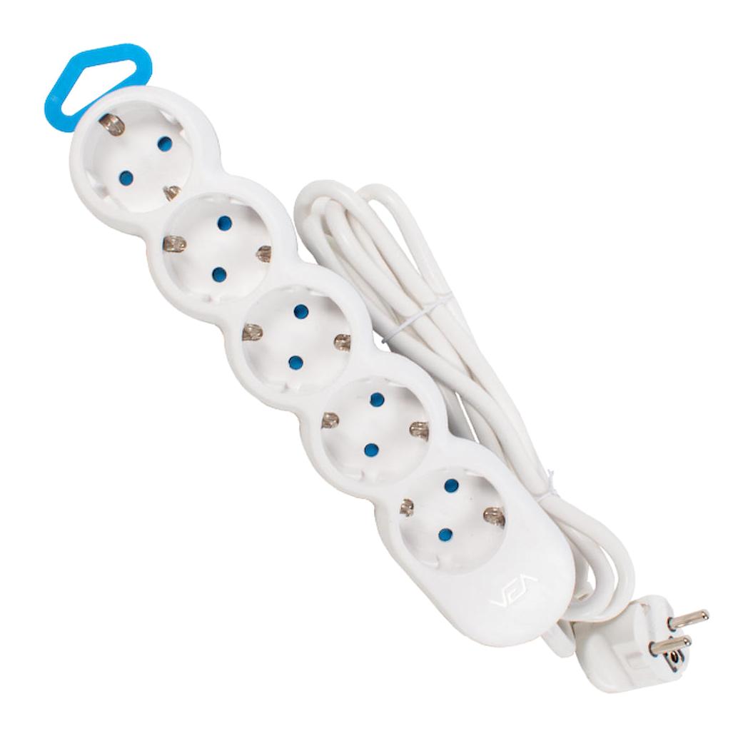 Vea VE-2S5N 5'li Soket 2 metre USB Kablolu Çiftli Akım Korumalı Priz
