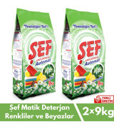 Şef Bahar Rüzgarı Renkliler ve Beyazlar İçin Toz Deterjan 2x9 kg
