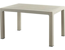 Almina Dikdörtgen Rattan 80x140 cm Kapuçino Bahçe Masası
