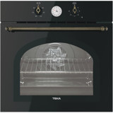 Teka HAK 627 R 65 lt A Enerji Sınıfı Analog Retro Ocaksız Tam Boy Ankastre Fırın Siyah
