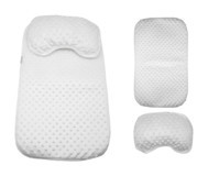Kuzum Bebe Yastıklı Silinebilir Yıkanabilir Su Geçirmez 37x67 cm Alt Açma Minderi Beyaz