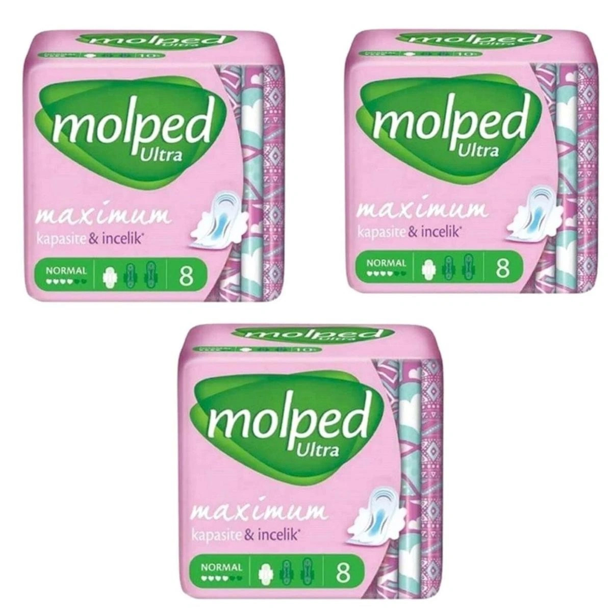 Molped Ultra İnce 8'li Hijyenik Ped 3 Adet