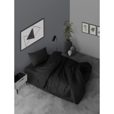 Cozy Home Simple 160x220 cm Lastikli Çarşaflı Düz Tek Kişilik Nevresim Takımı Siyah
