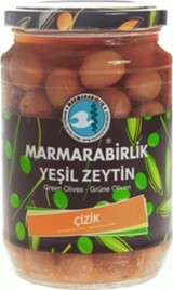 Marmarabirlik Az Tuzlu Salamura Çizik Yeşil Zeytin Kavanoz 400 gr