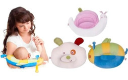 Sevi Bebe Ayıcık Desen Elyaf Yıkanabilir Beyaz Emzirme Yastığı