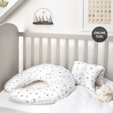 Yataş Bedding Elyaf Sırt Destekli Yıkanabilir Gri Emzirme Yastığı